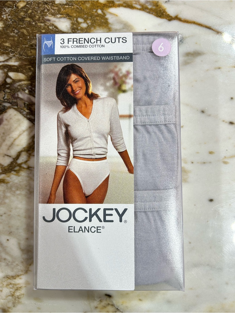 NWT Jockey Elance Panties in Light Grey -100% Cotton